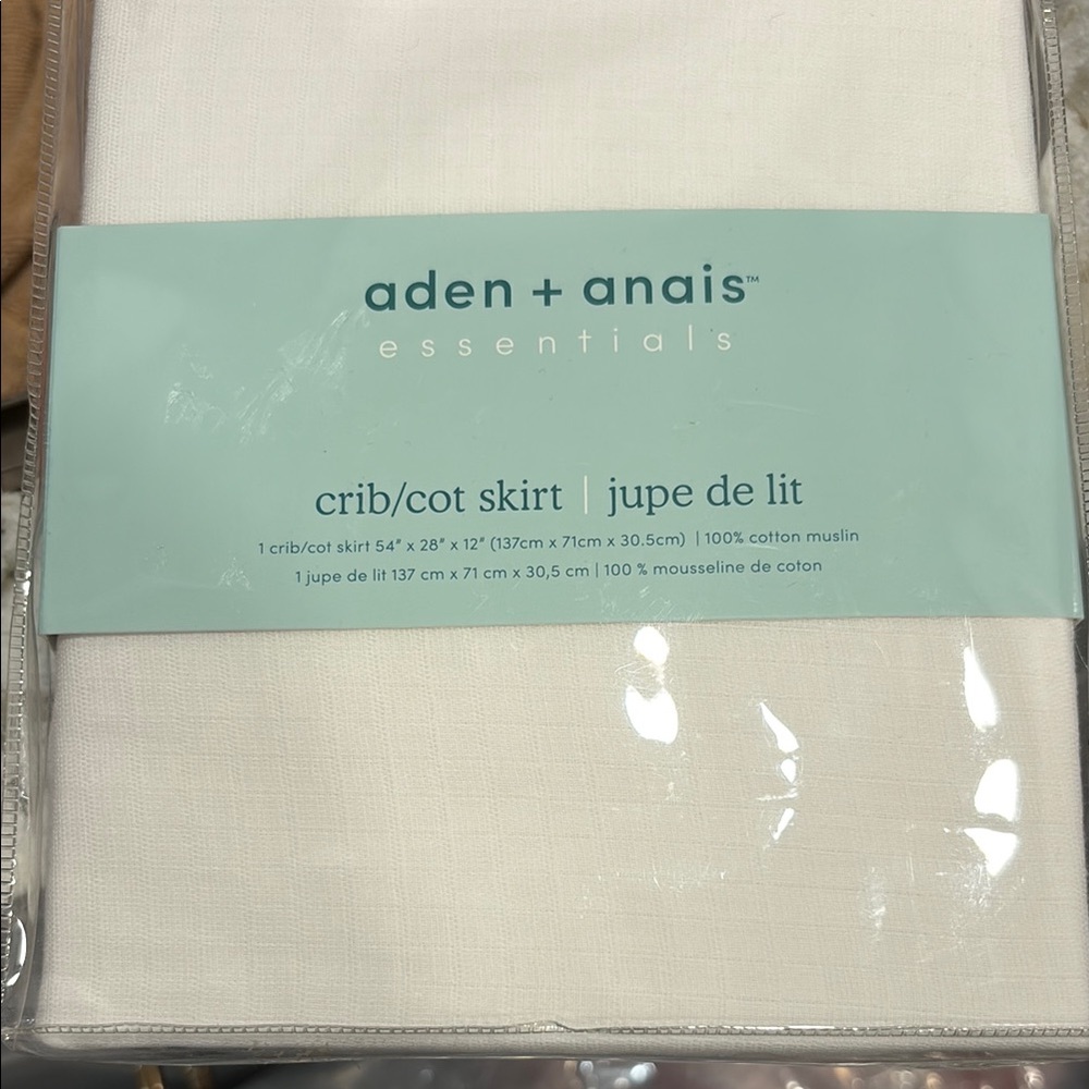 Aden + Anais Crib Skirt in White